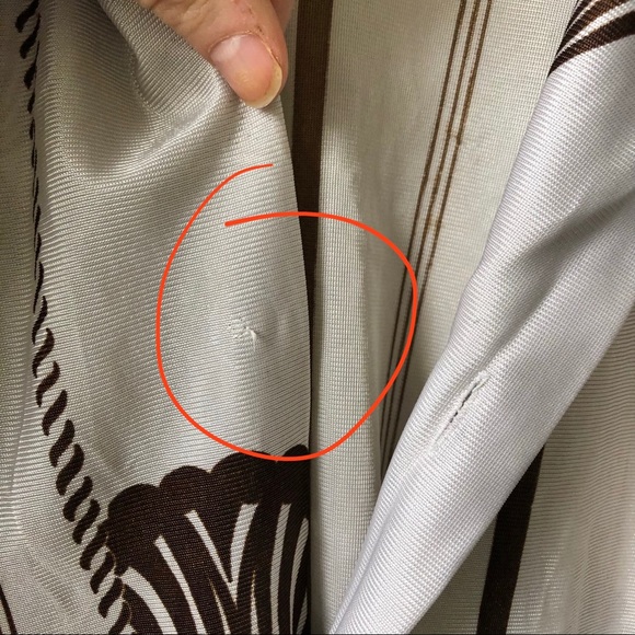 Vintage Satin Button Down Up Printed Blouse - Picture 5 of 6